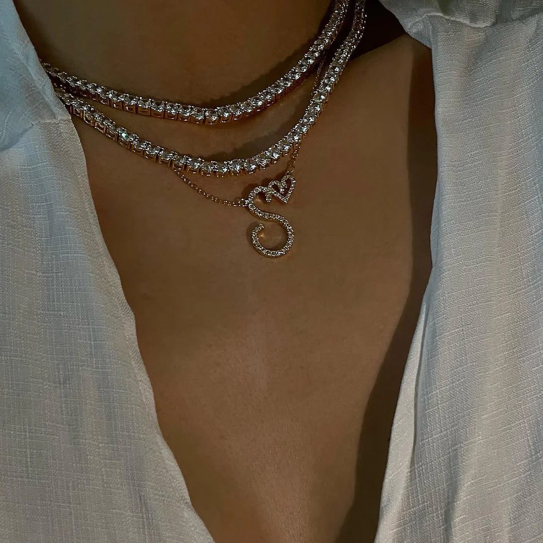 Initial Heart Necklace