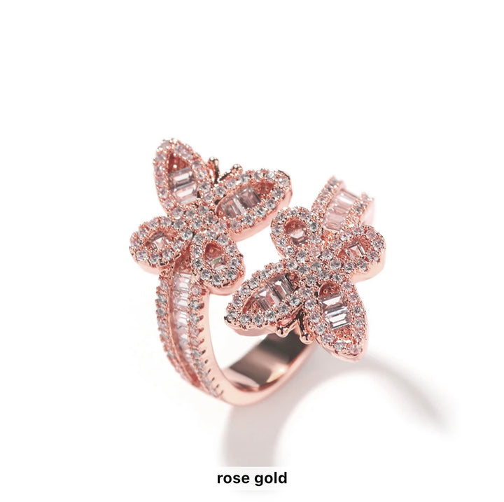 Baguette Butterfly Ring
