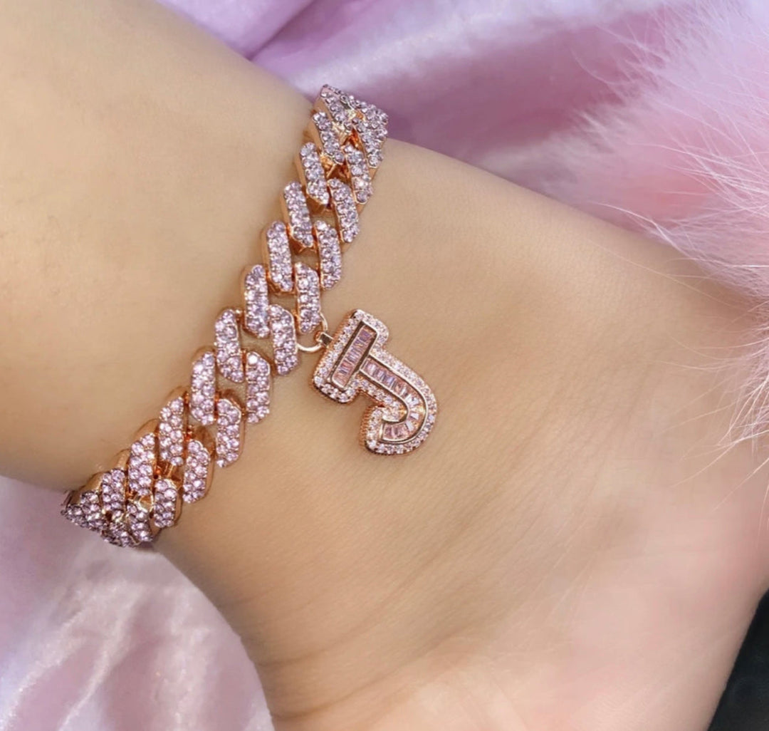 Baguette Charm Anklet
