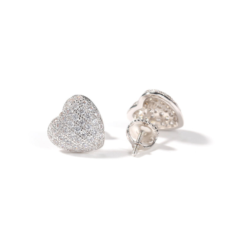 Forever Heart Diamond Shape Studs