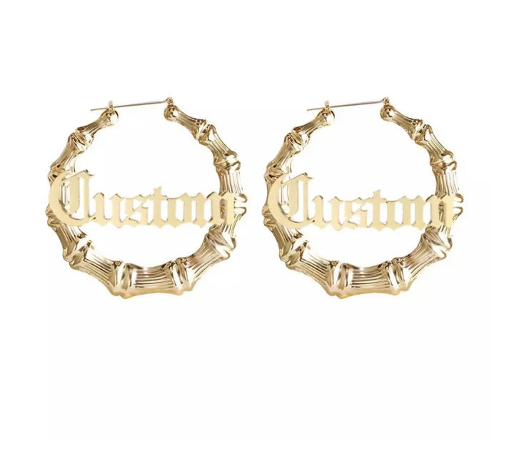 Bamboo Hoop Earrings