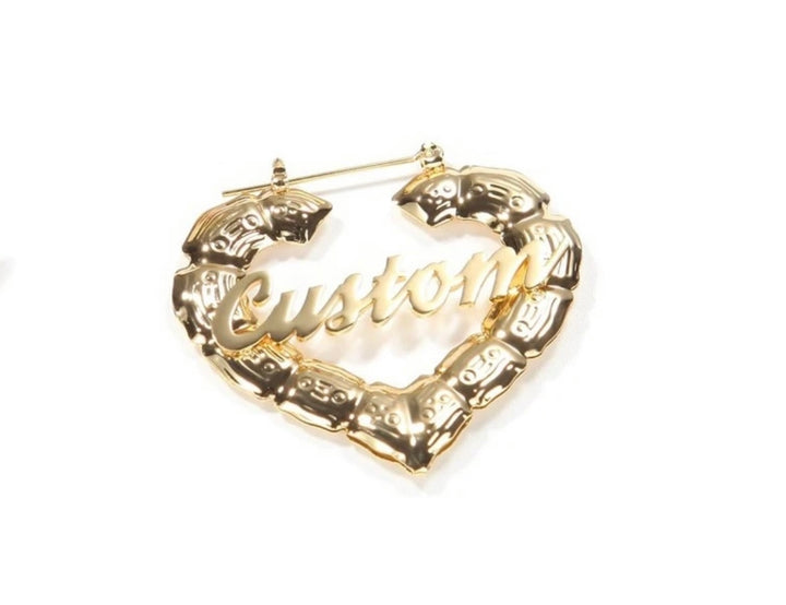 Heart Bamboo Hoops