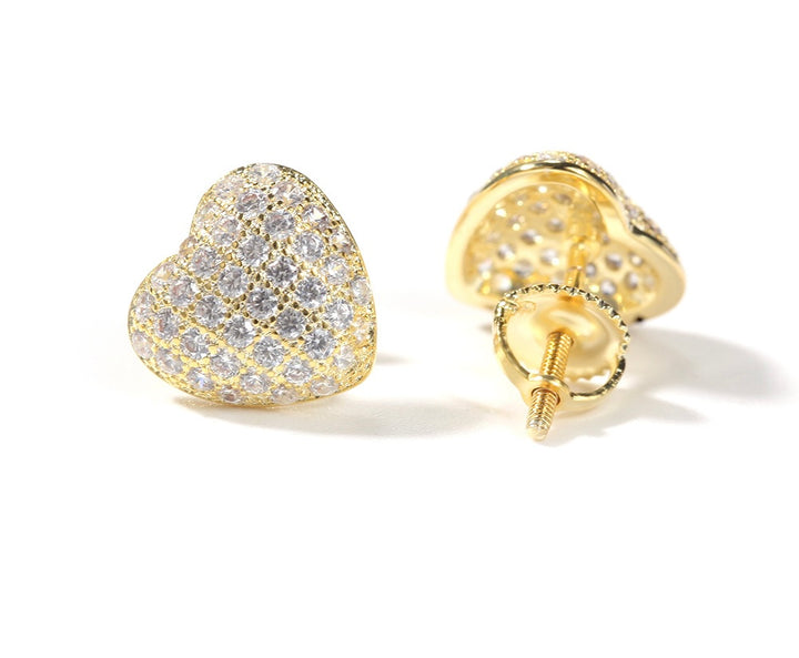 Forever Heart Diamond Shape Studs